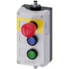 SIEMENS - pulsantiera per dispositivi di comando, 22 mm, rotondo, materiale della pulsantiera plastica, parte superiore della pulsantiera grigia, 3 punti di ...