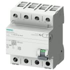 SIEMENS - Interruttore differenziale, a 4 poli, tipo B, In DC: 25 A, 30 mA, 6 mA, Un AC: 400 V