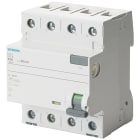 SIEMENS - Interruttore differenziale, a 4 poli, tipo A, In: 125 A, 300 mA, Un AC: 400 V con breve ritardo