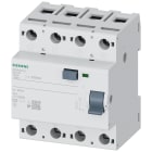SIEMENS - Interruttore differenziale, a 4 poli, tipo AC, In: 125 A, 300 mA, Un AC: 400 V 5SV46450