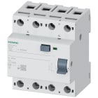 SIEMENS - Interruttore differenziale, a 4 poli, tipo AC, In: 125 A, 500 mA, Un AC: 400 V