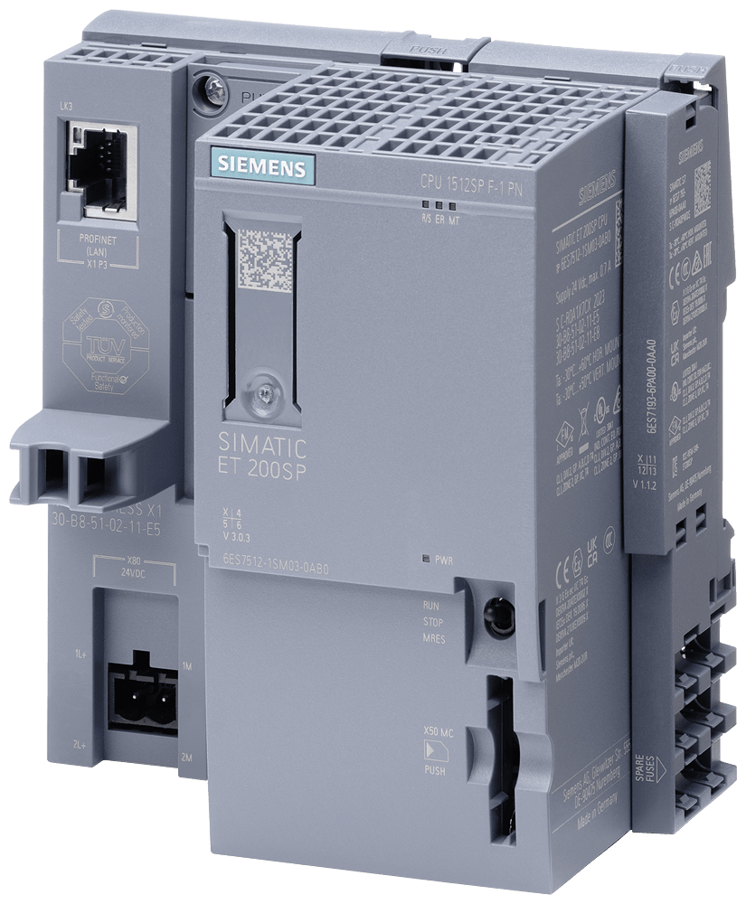 SIEMENS - SIPLUS ET 200SP CPU 1512SP F-1 PN -40 ... +60 °C con Conformal Coating based on 6ES7512-1SM03-0AB0