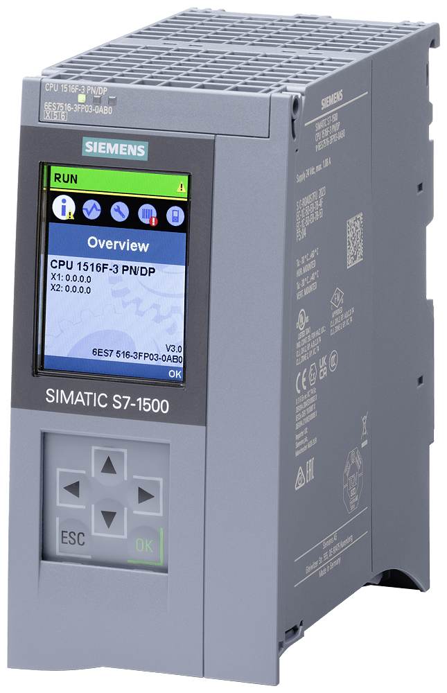 SIEMENS - SIPLUS S7-1500 CPU 1516F-3 PN/DP -40 ... +60 °C con Conformal Coating based on 6ES7516-3FP03-0AB0