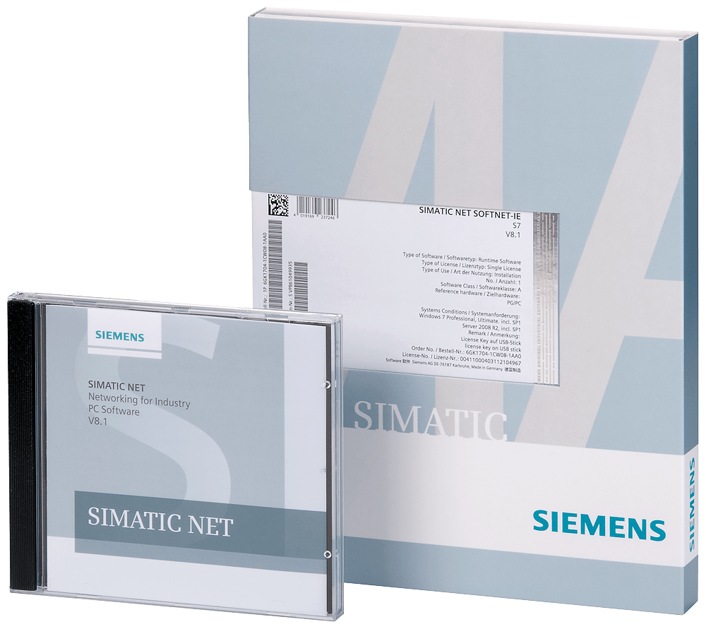 SIEMENS - HARDNET-IE S7 V17 DL, SW comun. S7, comun. aperta, OPC, comun. PG/OP, NCM PC