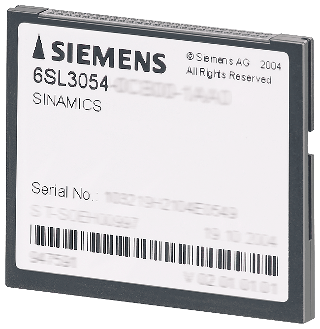 SIEMENS - SINAMICS S120 CompactFlash Card senza ampliamento delle performance incl. concessione di licenza (certificato di licenza, presente sulla scheda) V5...