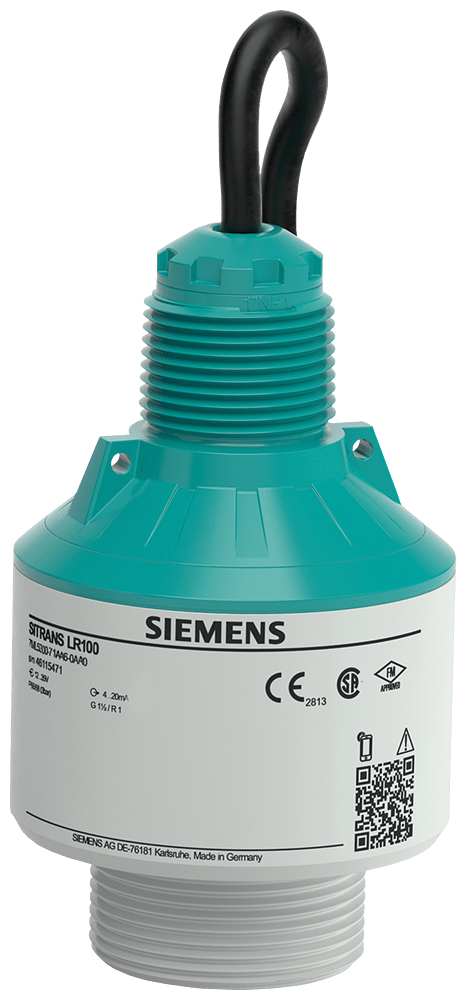 SIEMENS - SITRANS LR100 trasmettitore di livello radar, misura continua, senza contatto, portata 8 m (26 ft), per liquidi e fanghi, 8 m (26 ft) cavo di colle...