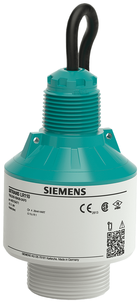 SIEMENS - SITRANS LR110 trasmettitore di livello radar, misura continua, senza contatto, campo di misura 15 m (49.2 ft), per liquidi e cavo di collegamento i...