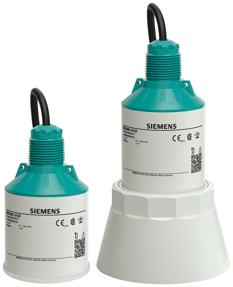 SIEMENS - SITRANS LR120 trasmettitore di livello radar, misura continua, non-contact, 30 m (98.4 ft) range, for liquids and solids, integrated cable connection.