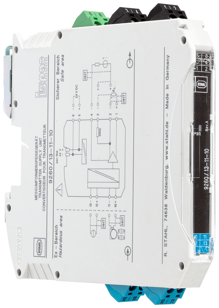 SIEMENS - SITRANS I100 alimentatore di isolamento per trasmettitori a 2 fili, trasmettitori a 4 fili con ingresso a sicurezza intrinseca (fonti mA) e modulo ...