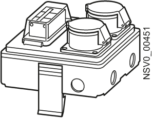 SIEMENS - BD2-AK1/2CEE163A161 Cassetta di derivazione 16 A / 2 x interruttori magnetotermici a 1 polo( B) + 2 x a 3 poli CEE