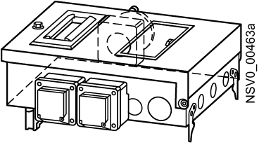 SIEMENS - BD2-AK2M2/2SD163CEE165A163 Cassetta di derivazione 16 A / 1 x a 3 poli interruttore magnetotermico (B) + 1 x a 5 poli CEE + 2 x a 1 polo interrutto...