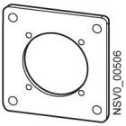 SIEMENS - BD2-APM Piastra di adattamento per apertura 44 mm
