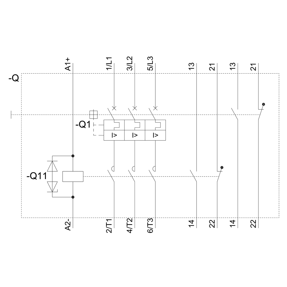 SIEMENS - Partenza, avviatore diretto, S0, 18 ... 25 A, DC 24 V, 150 kA