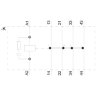 SIEMENS - Contattore ausiliario, 3NO+1NC, AC 230 V, 50/60 Hz, S00, morsetti a molla, con componente RC 3RH21312EP00