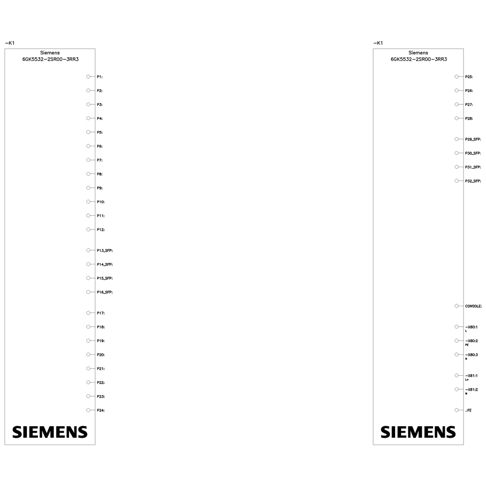 SIEMENS - SCALANCE XR524-8WG; switch managed Layer 3;19;24xRJ45;8xSFP+;AC 230 V;senza UL/FM