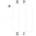 SIEMENS - Blocchetto di contatti 16 A, per pedaliera 3SE39.2-0A.20 e 3SE29.2-0A.20, 1NO/1NC