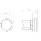 SIEMENS - pulsante luminoso, 22 mm, rotondo, in metallo, lucido, blu, bottone, piatto, ad impulso, con simbolo personalizzato, numero identificativo del mate...