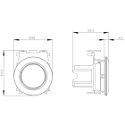 SIEMENS - pulsante luminoso, 30 mm, rotondo, in metallo opaco, blu, anello frontale per montaggio piatto, ad impulso, con simbolo personalizzato, numero iden...