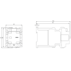 SIEMENS - contattore grandezza costruttiva 2, a 2 poli DC 3 e 5, 32 A blocchetto di contatti ausil. 22 (2 NO + 2 NC) DC 104 V