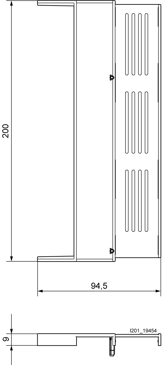 SIEMENS - Distanziatore per sezionatore sottocarico D0 larghezza 9 mm 5SH5533