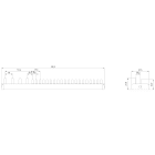 SIEMENS - Sbarra di collegamento a punte 10mm², quadrifase, 1x (3 fasi+N) + 10x (1 fase+N), 251mm sezionabile