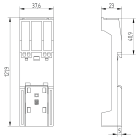 SIEMENS - SIMATIC S7-300, adattatore di montaggio per il montaggio a scatto del PS307 su guida profilata normalizzata da 35x15/7,5 mm adatto per 6ES7307-1BA0...