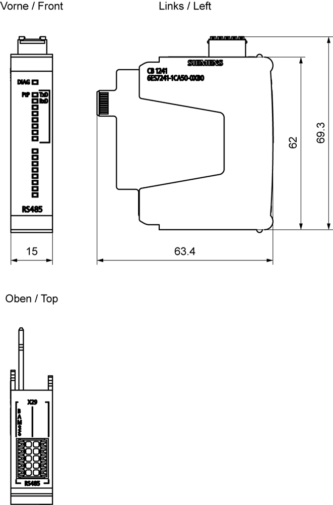 SIEMENS - SIMATIC S7-1200 G2 CB 1241 RS 485