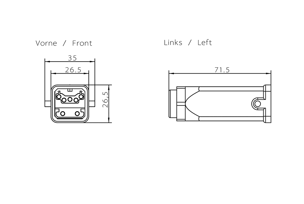 SIEMENS - ECOFAST Terminating Plug, 2 x Cu, 4 x 1,5 mm² Cu, inserto maschio, 1 pezzo 6GK19050DA10