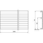 SIEMENS - Profilato di chiusura, chiuso in alto/in basso, lunghezza 2400 mm, larghezza 75 mm