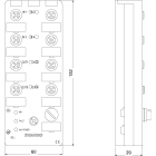 SIEMENS - modulo compatto AS-i K60 digitale 4DI/4DQ, IP67 4 x ingressi, max. 200 mA 4 x uscite, 1 A, DC 24 V 8 x prese standard M12 assegnazione speciale Stu...