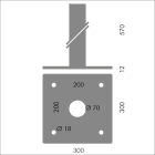 SIMES - FLANGIA QUADRATA PER SHIFT PALO NER
