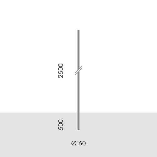 SIMES - PALO D.60 INT.H.2,5M F.T. ANT S.2800.24