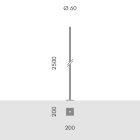 SIMES - PALO D.60 FLA.H.2,5M F.T. GRI S.2801.14