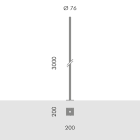 SIMES - PALO D.76 FLA.H.3,0M F.T.+PORT. GRI