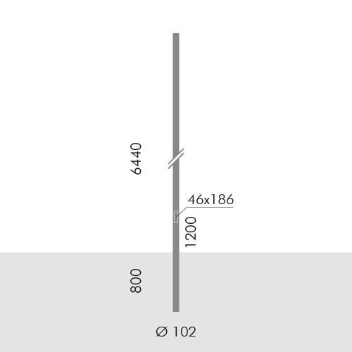 SIMES - PALO D.102INT.H.6,4M F.T.+PORT. ANT