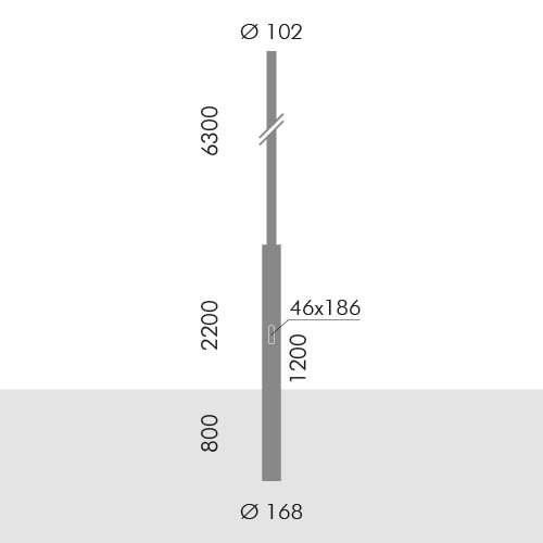 SIMES - PALO D.168/102INT.H.8,5M FT+PO. ANT S.2817.24
