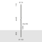 SIMES - PALO D102 CODOLO D76 6,44M FT ANT
