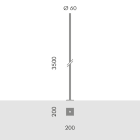 SIMES - PALO D.60 FLANGIATO  H.3,5M F.T.ANT S.2843.24