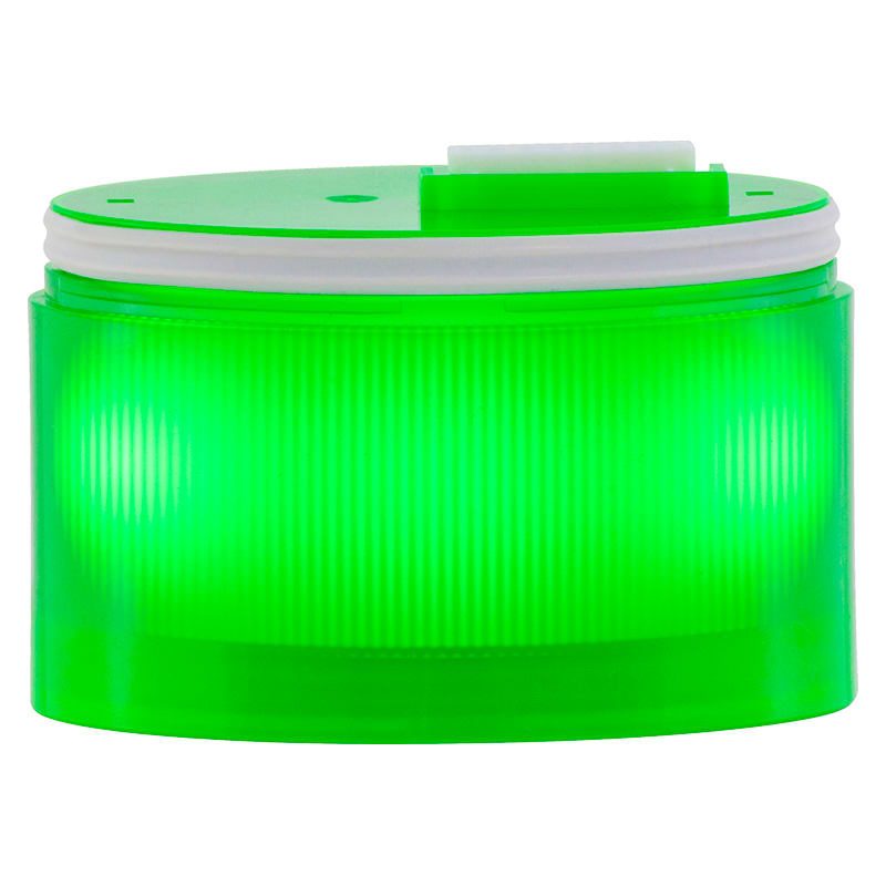SIRENA - ELYPS : modello luminoso LED verde - luce fissa - lente opaca - 12V