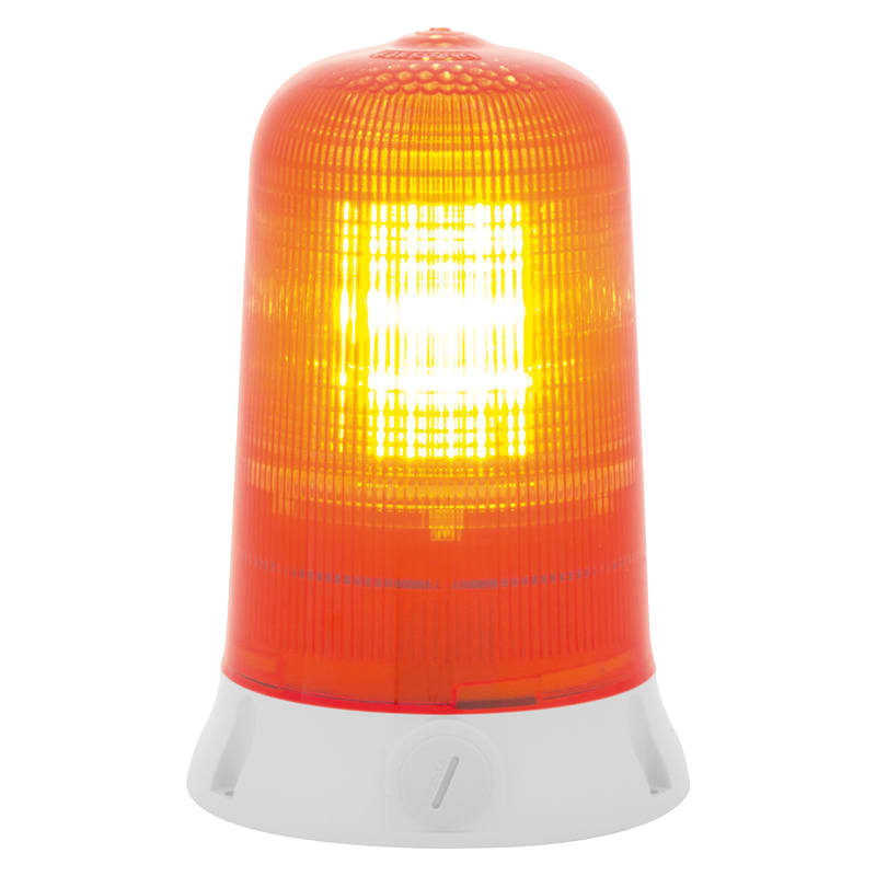 SIRENA - ROTALLARM S xeno ARANCIONE, luce a flash, luce allo xeno, IP65, V110AC, base GRIGIA