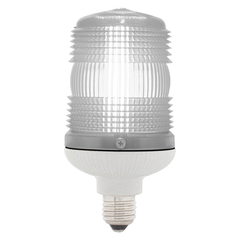 SIRENA - MINIFLASH STY E luce lampada ad incandescenza luce fissa IP54 V12/240ACDC base GRIGIA