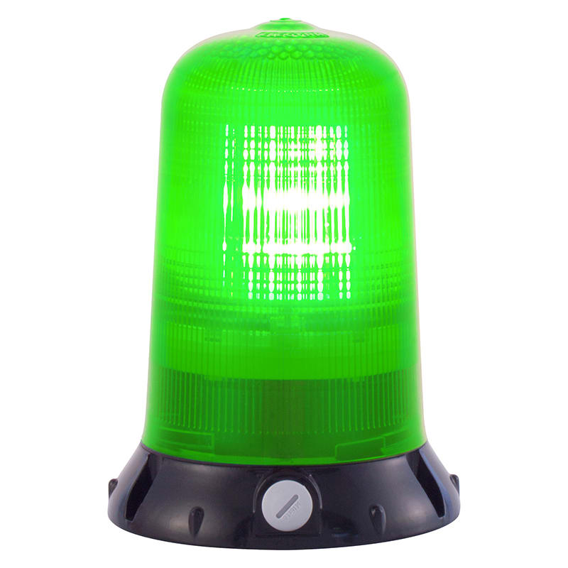 SIRENA - LUCE VERDE lampada ad incandescenza luce fissa/lampeggiante IP65 base NERA