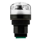 SIRENA - P40 A LED : buzzer luminoso bianco - fissa/lampeggiante - 85dB - IP65 - 12/24VACDC