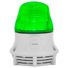 SIRENA - verde segnalazione macchina luce a scarica di xenon suono intermittente 80db IP30 base GRIGIA