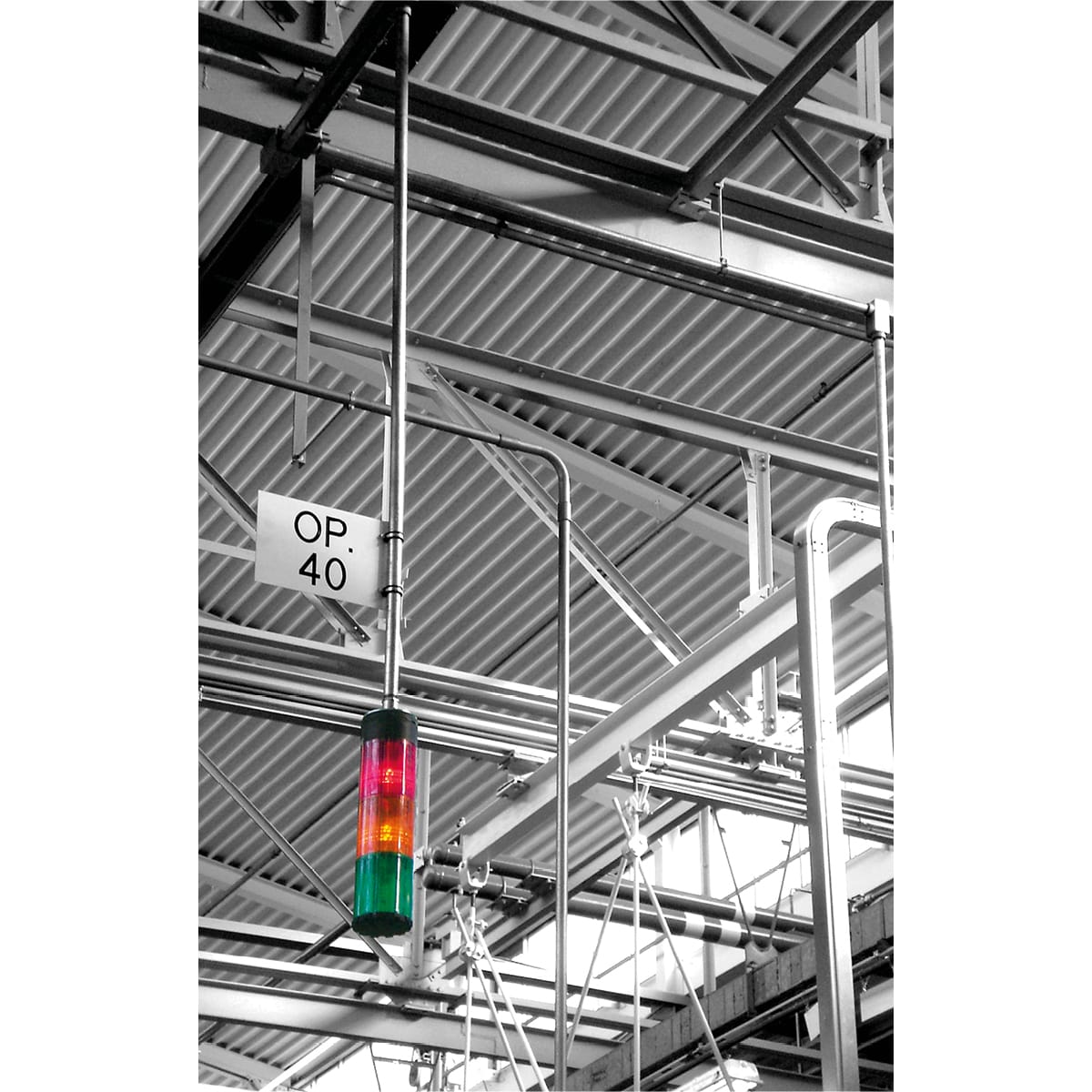 SIRENA - LX4 : Colonna luminosa ROSSA ARANCIONE VERDE, luce fissa, IP54, diametro 136 mm