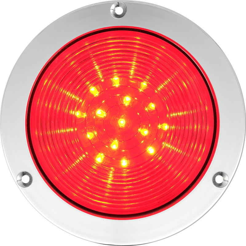 SIRENA - R4 LED, segnalazione prioritaria, luce fissa, IP66, V24ACDC, base cromata