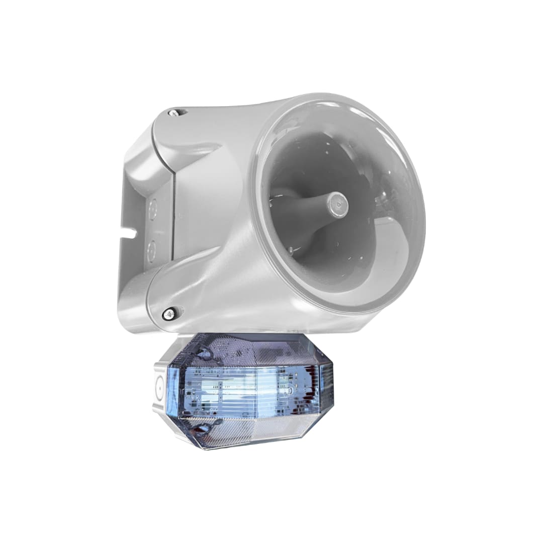 SIRENA - SE120 PROLED LT GY/RED 12 24VAC/12 60VDC