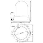 SIRENA - TYPE 200 Luce fissa/lampeggiante, a led rosso, IP55, V110AC, base grigia