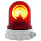 SIRENA - TYPE 200 rosso, luce rotante con lampada alogena, IP55, V24ACDC, base grigia