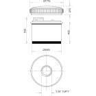 SIRENA - TWS WIRING BASE, 1 collegamento comune e 5 collegamenti indipendenti, 240V, IP66